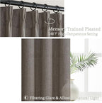 Memory Trained Pinch Pleated Flax Linen 102 Inch Extra Long Curtains - Image 4