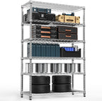 4080 lbs Steel Storage Shelving 6-Tier Utility Shelving Unit Steel Organizer Wire Rack for Home,Kitchen,Office,Garage, 17.7" D x 47.2" W x 72.3" H