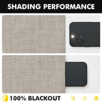MIULEE 100% Blackout Linen Curtains 42 x 96 Inch Pebble Taupe 2 Panels | - Image 7
