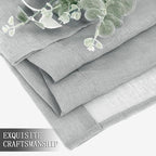 Tollpiz Short Sheer Curtain Living Room Linen Textured Curtains Sheer Light - Image 7