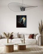Wolf howling Poster Art Print, Halloween Scary Vintage Wall Art Academia Spooky Painting Decoration for Horror Prints, Gothic Posters Bedroom Decor 89 (Wolf howling, 11 x 14 inches, Unframed)