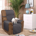 U-NICE HOME Reversible Recliner Chair Covers, Dark Grey/Light Grey | - Image 2