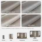 Joydeco Linen Curtains 90 Inch Length, Light Filtering Curtains - Image 2