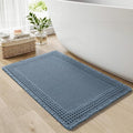 RESARE Waffle Bath Mat for Bathroom, Non Slip Bathroom Rugs 24"x36" Blue | by Resare