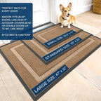 OLANLY Front Door Mat Outside 59x20, All-Season Heavy-Duty Rubber Doormat | - Image 2
