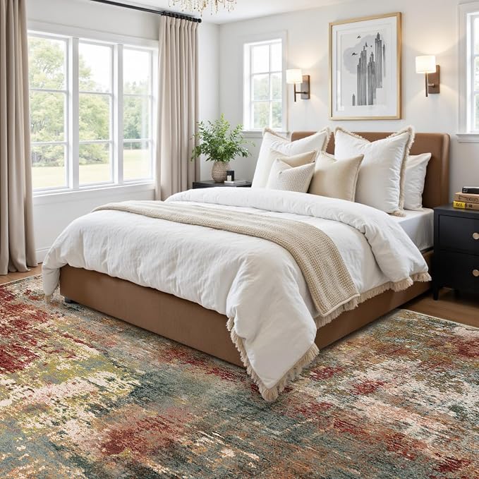 RELEANY Washable 7'x10' Abstract Area Rug - Image 2