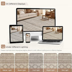 cotiled Boho 9x12 Area Rug for Living Room: Large Moroccan Washable Rug | Solve - Image 8