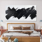AIXMGSJS Canvas Wall Art Decor Modern Wall Pictures for Living Room Black Minimalist Wall Art Black Abstract Art Wall Artwork for Walls Canvas Prints Art Work For Home Kitchen Office Decor 20" X 40"