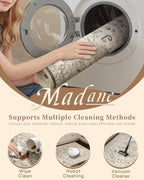 Madane Washable Area Rug 2x3 Small Entryway Rugs Non-Slip, Ivory/Brown | - Image 8