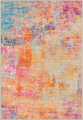 2x3 Washable Entryway Rug: Modern Abstract Soft Carpet Galaxy Haze | by FXRHLP