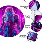 Blacklight Tapestry,WingTapestry Glow In The Dark,UV Reactive Black Light Upright Posters Wall Hanging for Bedroom Dorm Living Room Backdrop Decor (wing8, 59L" x 51W")