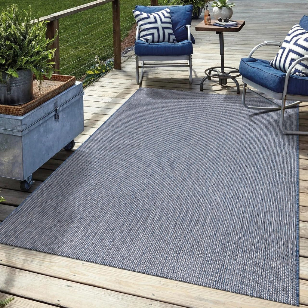 Keen Home Design Terrace Outdoor Area Rug - 4x6 Washable Indoor/Outdoor Rug for Patio, Kitchen, Balcony, Beach, Garden, Deck and Porch, Size: 3'10"x5'7"