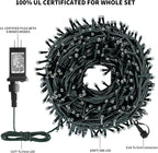 XTF2015 Christmas String Lights, 105ft 300 LED Christmas Lights 8 Modes Memory Function & Timer- UL Certified - Outdoor Indoor Christma s Fairy Lights for Tree, Garden, Party, Wedding(Red + Green)