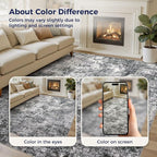 DMOYEST Area Rug Living Room Rugs 8x10 Washable Abstract Grey Carpet | Neutral - Image 7