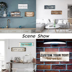 LZIMU Custom Signs for Wall Personalized Canvas Prints Sign with Your Text Customized Family Sign Wall Art for Rustic Farmhouse Home Decor (10"x20")