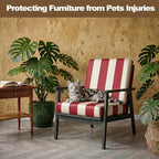 CALBODE 14 Pcs Stretch Outdoor Seat Cushion Covers, Washable Striped Chair Seat - Image 8