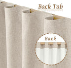 Oatmeal 100% Blackout Linen Curtains - Image 3