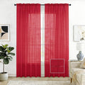 SpaceDresser Check Sheer Curtains 84 Inches Long by SpaceDresser