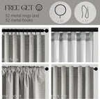 Topfinel 102 Inches Long Linen Blackout Curtains - Image 6