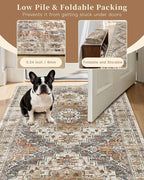 Madane Hallway Runner Rug 3x20 Washable Kitchen Runners 20ft, Turmeric/Grey | - Image 6