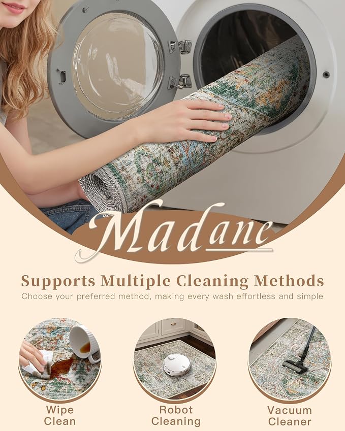 Madane Hallway Runner Rug 2x8 Washable Kitchen Rugs Non-Slip, Soft Ultra-Thin - Image 8