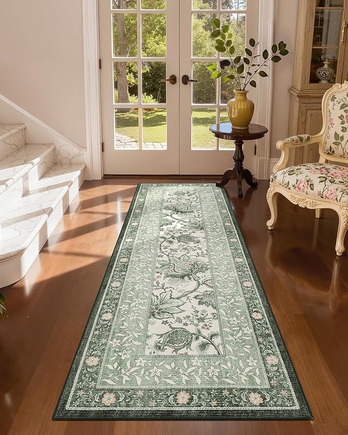 GarveeHome Sage Green 2x6 Washable Kitchen Runner Rugs Non Slip Provence - Image 6