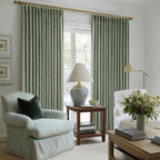 Sage Green Pinch Pleated Linen Light Filtering Curtains 80 Inches Long | Semi - Image 8