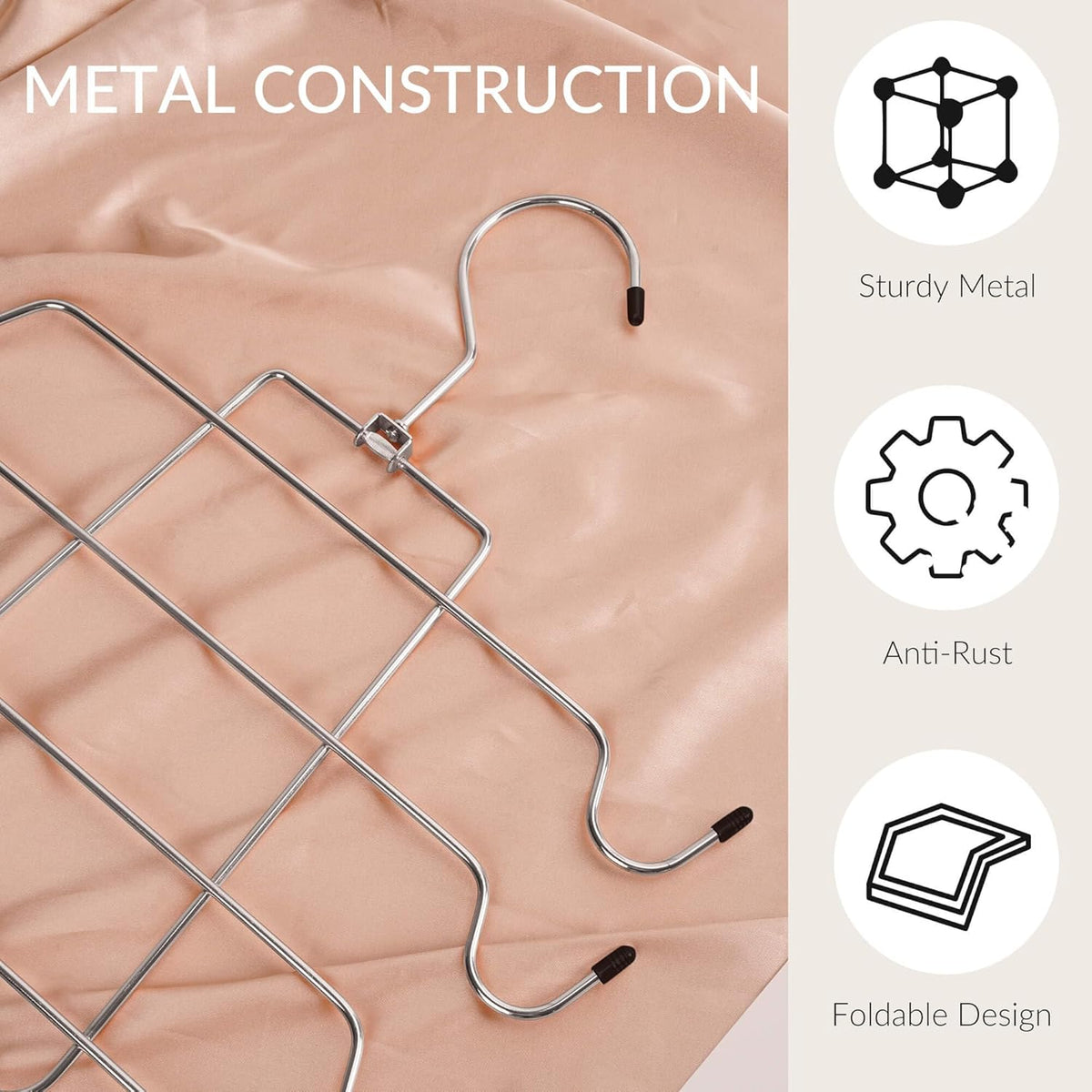 ZEDODIER 6 Pack Tank Top Hanger, Space Saving Bra Hangers, Non-Slip Hanging Sport Bras Holder, Closet Organizers and Storage for Camisoles Tank Tops Bras Ties Swimsuits Strappy Dress, Silver