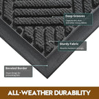 Front Door Mat, Heavy Duty Waterproof Doormat 47.5"x35.5", Stain Fade Resistant - Image 3