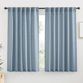 RYB HOME Linen Semi Sheer Curtains 63 inch Length by RYBHOME