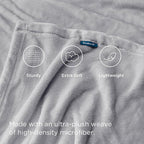Bedsure GentleSoft Fleece Blanket California King Light Grey - Image 4