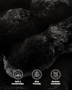 Ultra Soft Cozy Faux Fur Throw Blanket, Fuzzy Plush Thick Bubble Blanket - Image 6