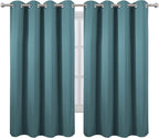 Sea Teal Thermal Blackout Curtains/52 x 72 Inch/Set of 2 Panels Room Darkening - Image 2
