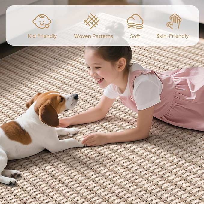 Indoor Front Door Mat Entryway Rug Non Slip Washable Brown 2x3 ft | Front Entry - Image 3