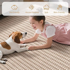Hallway Runner Rug Extra Long Kitchen Runner Washable Brown 2x8 ft | Boho Woven - Image 4