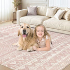 cotiled 6x9 Area Rugs for Living Room: Boho Washable Rug for Dining Room | - Image 9