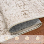 6x9 Area Rugs for Living Room Bedroom Dining Room Washable Beige Ivory | Soft - Image 4