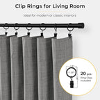 INOVADAY Blackout Curtains, 2-Panel Linen Textured 100% Thermal Insulated Room - Image 4