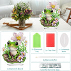 Diamond Painting Kits for Adults Beginners, 5D Full Drill Frog Crystal Art Desktop Ornament, DIY Single Sided Home Office Desk Decor, Creative Craft Gift Set with Tools