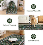 HEBE Hallway Runner Rug 2'x6', Washable Non Slip Kitchen Rug Runner | Soft Boho - Image 5