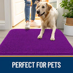 OLANLY Dog Door Mat for Muddy Paws 30x20, Super Absorbent Chenille Mud Mat | - Image 6