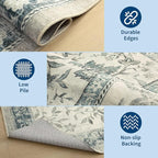 GarveeHome Vintage Blue Area Rug 9x12 - Image 7