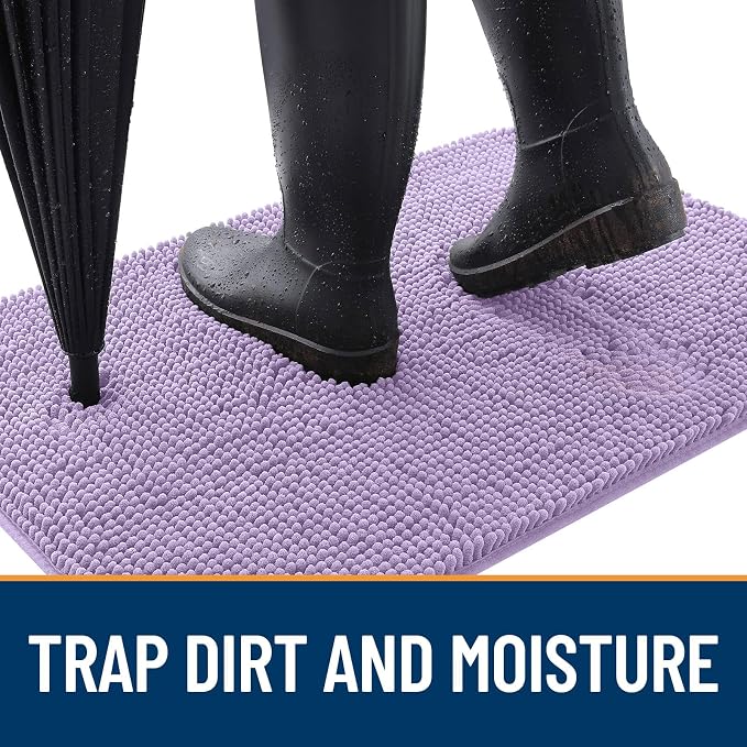 OLANLY Dog Door Mat for Muddy Paws 44x24, Super Absorbent Chenille Mud Mat | - Image 2