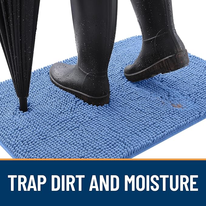 OLANLY Dog Door Mat for Muddy Paws 40x24, Super Absorbent Chenille Mud Mat | - Image 2