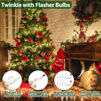 Clear Christmas Lights 50FT 200 Incandescent Bulbs Warm White Mini Lights with White Wire for Christmas Tree, Garland, Thanksgiving, Wedding, Party, Home, Indoor & Outdoor Festival Decoration