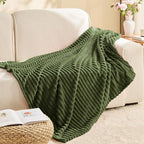 BEDELITE 3D Ribbed Jacquard Moss Fleece Twin Blanket - Image 8
