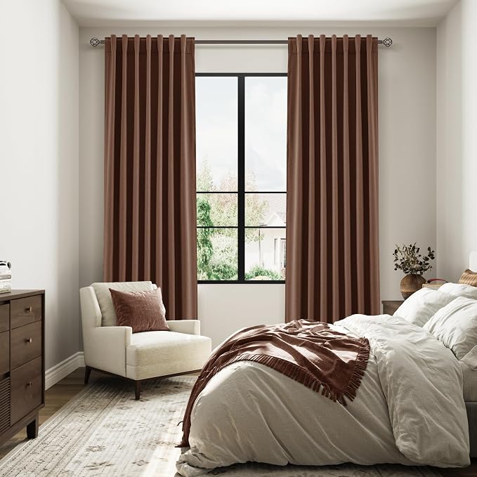 100% Blackout Curtains 120 Inch Length 2 Panels Set - Image 8