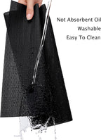 Myir JUN Placemats Set of 8, Vinyl Woven Placemats Place Mats Indoor Set of 8 Washable Table Mats Non-Slip Place mats for Dining Table (Black, Set of 8)