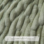 NEWCOSPLAY Fleece Ribbed Cozy Throw Blanket - Image 5