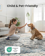 AMADA HOMEFURNISHING Round 6ft Area Rugs, Low-Profile Washable Rug - Image 4